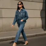 Look total denim street style: il segreto per non appiattire la figura e slanciare la silhouette