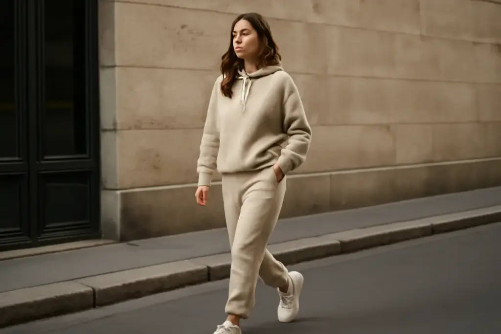 Coordinato felpa e joggers: il set street style che funziona anche fuori dalla palestra
